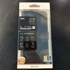 ⑫iPhone12proMax用 ケース　ブラック×ダークブラウン