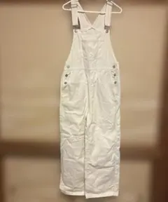 GU ホワイト サロペット　オーバーオール