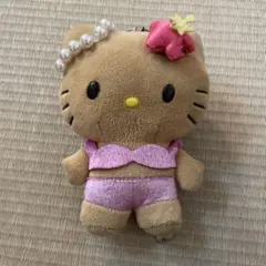 ハローキティ しっぽ付き マスコットキーホルダー 日焼け ビキニ GOGOギャル