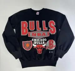 90's vintage シカゴ・ブルズNBA ブラック スウェットシャツ M