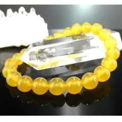 イエローメノウブレスレット【８ｍｍ珠】※ＬＬサイズ：内径約１９～２０ｃｍ選択可能