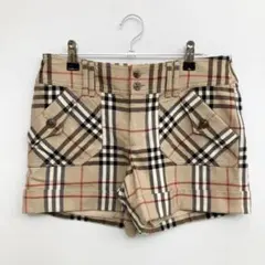 美品　バーバリーブルーレーベル　ノバチェック　ショートパンツ　ハーフパンツ　38