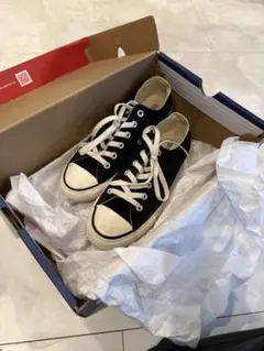 CONVERSE ブラック ローカットスニーカー 24.5㌢