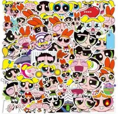 カートゥーンネットワーク　パワーパフガールズ　ステッカー　シール　50枚セット