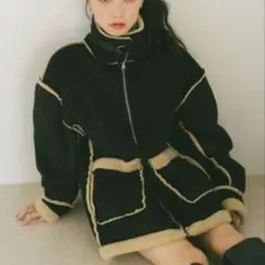 VANNIE U リバーシブルムートンボアコート