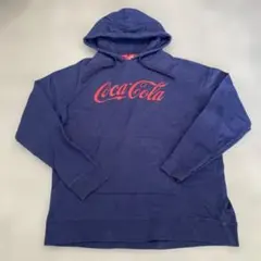 Coca-Colaロゴ入りオーバーサイズパーカー Mサイズ ブルーのサムネイル