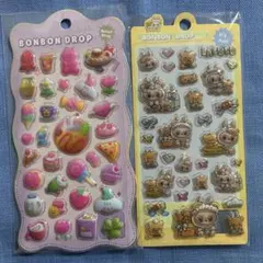 labubu ラブブ ボンボンドロップシール シール 着ぐるみ ② バターベア