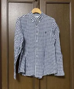美品　ジムフレックス　チェックリネンシャツ　長袖のサムネイル