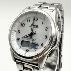 稼動品　CASIO 腕時計　電波ソーラー ウェーブセプター アナデジ メンズ