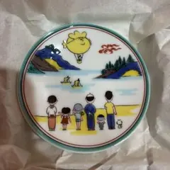 新品】九谷焼 青郊窯 サザエさん展 タマ 行進 豆皿2枚セット サザエ