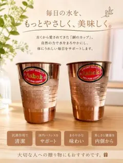 銅製カップセットAshok 100% Pure Copper インドハンドメイド - メルカリ