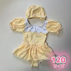 キッズ 水着 女の子 ワンピース オールインワン ギンガムチェック