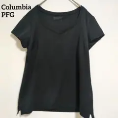【Columbia PFG】コロンビア Vネック Tシャツ ブラック 黒 速乾のサムネイル