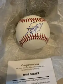 UNDER WRAPS MLB 2025 ポール・スキーンズ 直筆サインボール UNDER WRAPS MLB 2025 ポール・スキーンズ 直筆サインボール - メルカリ