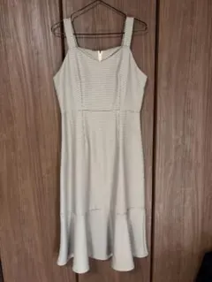 フリル裾オーバーオールドレス　千鳥格子　ジャンパースカート