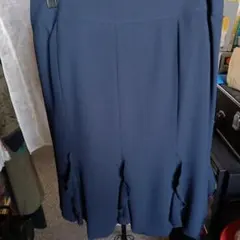 レリアンネイビー フレアロングスカート