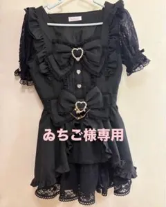 LIZLISA フロントカシュクールBIGリボンセットアップ