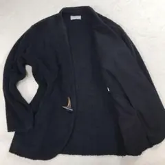 【希少】port by ark トグル付きボアジャケットカーディガン牛革黒M