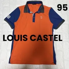 おしゃれ♪LouisCastelルイカステル半袖ゴルフシャツLブルーオレンジのサムネイル