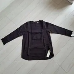ヌキテパ コットンポプリンビオラプリントビッグシャツドレス