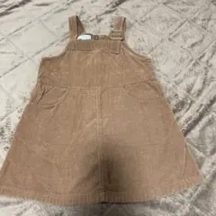 ブラウン コーデュロイ ジャンバースカート 100