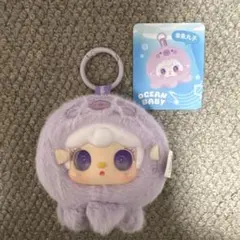 ヨーキ  Ocean Baby ぬいぐるみキーホルダー 紫色 タコ