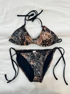 TOPSHOP アニマル柄 セパレート水着 ビキニ UK8 パイソン柄のサムネイル