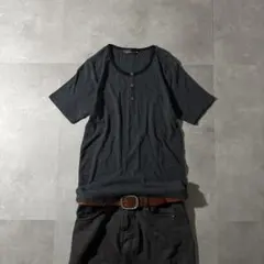 archive rib henley tee black y2k o - メルカリ