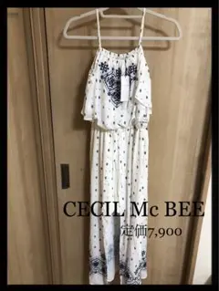 CECIL Mc BEE ホワイトオフショルロンパース 新品未使用タグ付き