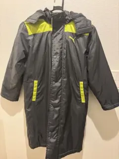 PUMA ベンチコート ブラック/イエロー子供用130