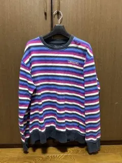 Kappa マルチボーダー クルーネック スウェット XL