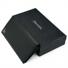 【美品】PRADA プラダ 2つ折り長財布 サフィアーノレザー ブラック 黒のサムネイル