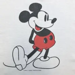 【USA製】70s Disney 白足ミッキー リンガーTシャツ キムタク着用