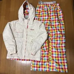 ON-YO-NE スキーウェア 上下セット チェック柄
