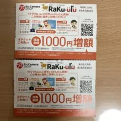 ラクウル1000円増額 クーポン 2枚 Raku-uru