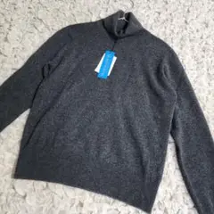 新品未使用 高島屋 洗えるカシミア100% タートルネックニット L