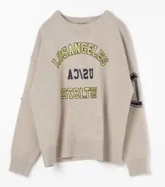 ニコアンド MODE NORM CORE エンブロイダリーニット ベージュ