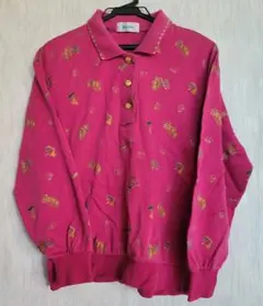 Jantzen ピンク ゴルフモチーフ ポロシャツ M