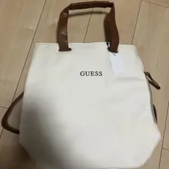 訳あり　GUESS キャンバストートバッグ ホワイト
