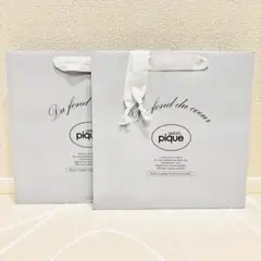 ジェラピケ　大きめショッパー　紙袋　ショッピングバッグ 2枚セット