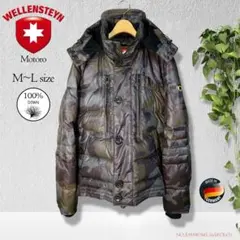 상태좋음 WELLENSTEYN ウェレンステイン 迷彩 高級ダウンジャケット M