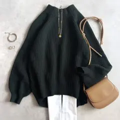 美品 ◆ UNITED ARROWS 定価1,8万　ニット　ウール　グリーン