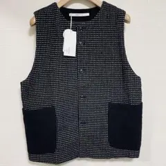 新品 NUMBER18 ohako ウール混 ベスト Fサイズ ブラック