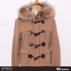 美品 DRWCYS ダッフルコート フード付き トグルボタン ラクーンファー襟