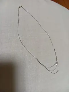 値下げしました。pt850 3連 プラチナペタルチェーンネックレス です 