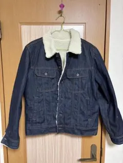 ジャンバー アウター ボア襟付きデニムジャケット Mサイズ