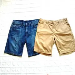ユニクロメンズショートパンツ2枚組 W76〜84cmのサムネイル