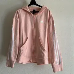 アディダス ジャージ　グレー／ピンク　上下セットアップ 160㎝ 美品