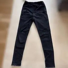 マタニティ デニムスキニーパンツ ブラック