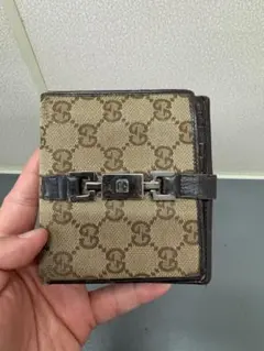 GUCCI グッチ 二つ折り財布 GGキャンバス